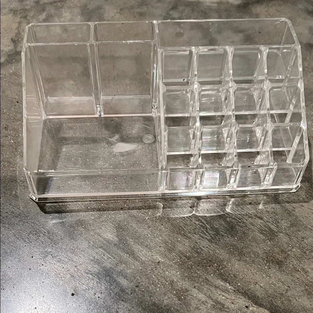 Clear Acrylic Makeup & Desk Organizer - Multi-Compartment Storage